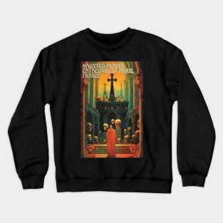 Haunted Places The Catacombs of Paris, France Art Nouveau Crewneck Sweatshirt